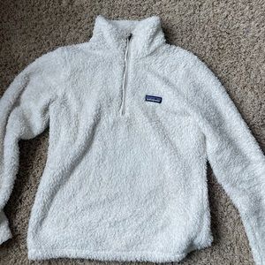 Patagonia faux fur half zip sweater